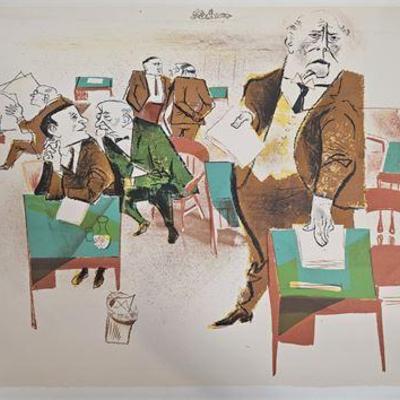Lot 089   
William Gropper (1897-1977), "Speaker of the House" Color Lithograph 23/200,