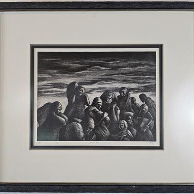 Lot 003   
Edith Bry(1898-1991) "Exiled" Lithograph 12/25, Pencil-Signed and Framed
