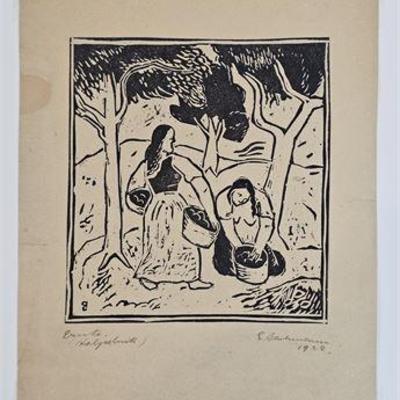 Lot # 183
E. Bachmann Signed 1922 Woodblock