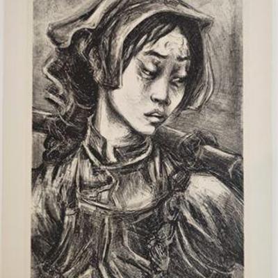 Lot # 181
Marion Greenwood (1909-1970) "Eastern Memory" Lithograph, Signed 
