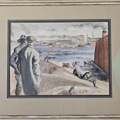 Lot 024   
Louis Ribak (1902-1979), "Hooverville", Signed