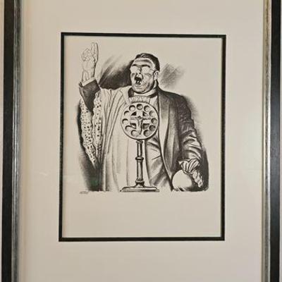 Lot 001   
Hugo Gellert (1892-1985) "Pieces of Silver" 1938 Lithograph, Pencil-Signed
