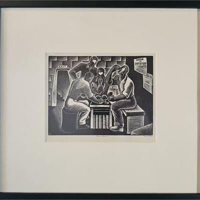 Lot 021   
Dan Rico (1912-1985) "Noon Game" Pencil-Signed and Titled