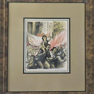 Lot 038   
Don Freeman (1908-1978) "Hands Off Spain"