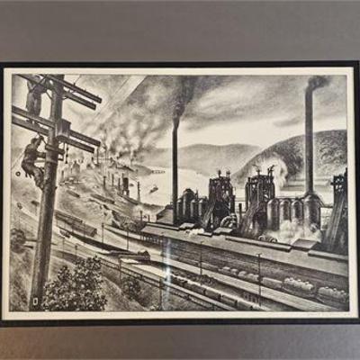 Lot 115   
Louis Lozowick (1892-1973), "Steel Valley" 1936 Lithograph, Signed