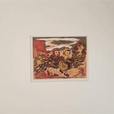 Lot 064   
Hulda D. Robbins (1910-2011), "In the Fall" Serigraph