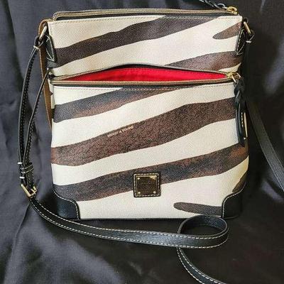 Dooney And Bourke Zebra Crossbody Ladies Purse 