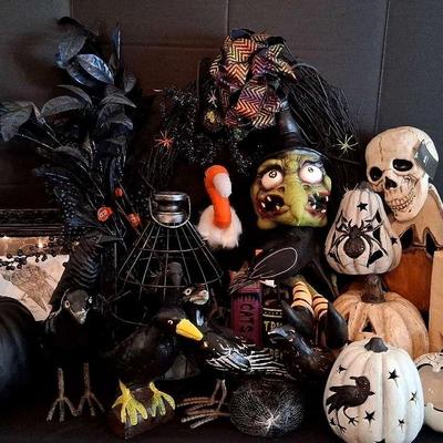 Spooky Halloween Collection Featuring Framed Art, Ravens, Pumpkins & More