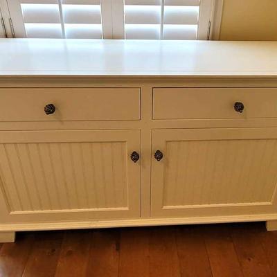 Frost & Keading Solid Oak White Dresser with Chrome Hardware