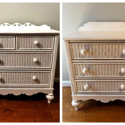Lexington Wicker-Style Dresser and Matching Bedside Table