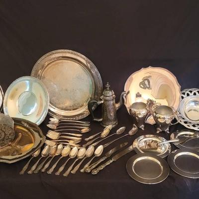 Lovely Decorative Silver Plated Serving Ware & Flatware