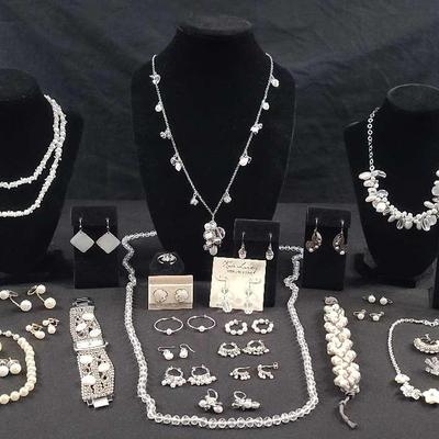 Pearl Themed Jewelry Including .925 And Trifari 