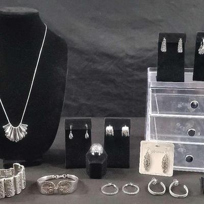 .925 Earrings With Lia Sophia, Napier & Brighton Jewelry Assortment