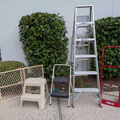 All American Aluminum Ladder, Milwaukee Dolly, Step Stools & Gate