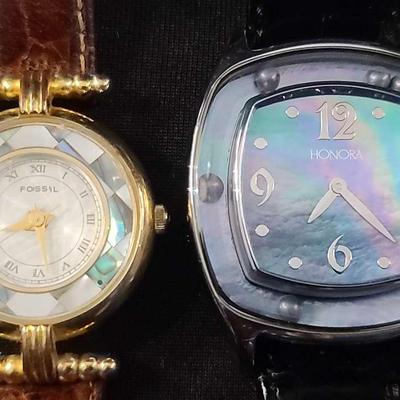 Honora & Fossil Watches, Iridescent Faces, 8–9" Length