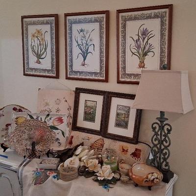 Spring Décor Collection Featuring Cherrie Nate Bulb Prints & Table Lamp