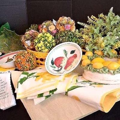 Lemon-Inspired Decor & Floral Arrangement Collection