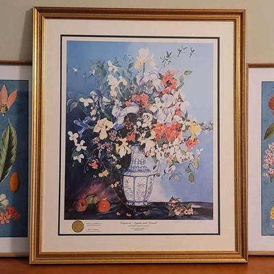 Three Unique Floral Artwork Prints