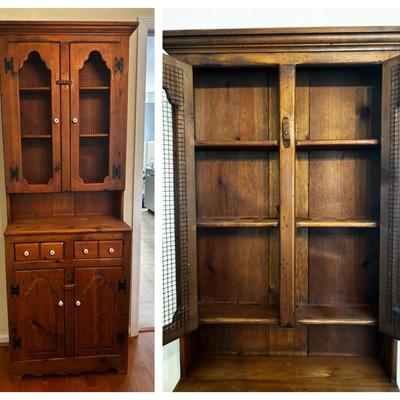 Wood Hutch Cabinet by Habersham Plantation