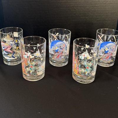 Vintage Walt Disney World Remember The Magic 25th Anniversary Glasses
