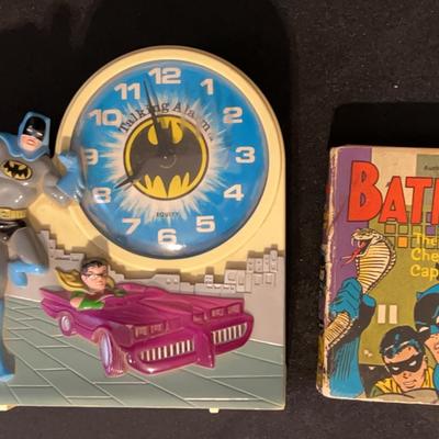 Batman Battery Operated Clock & Batman Book