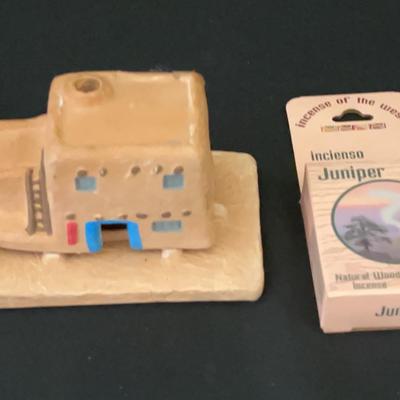 Southwest Themed Pottery Incense Holder & Scents / Stone candle