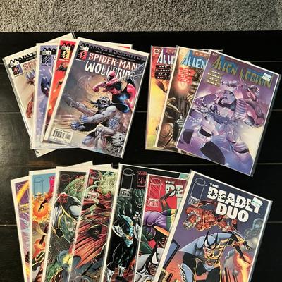 Spiderman / Wolverine - Marvel Knights, Alien Legion, Deadly Duo Comic Books