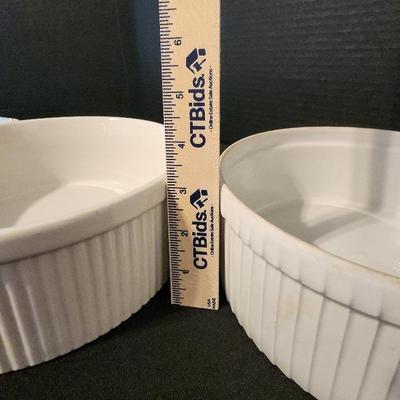 15 Misc Kitchen Serving Pieces - Souffle Dishes, Serving Bowls, Serving Stand, Corn Cob Holders 