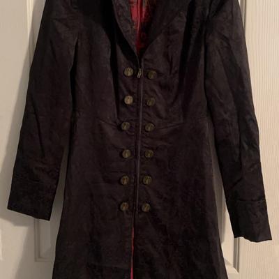 Disney Once Upon A Time Hook Coat - Black with Red Accents - Size MD