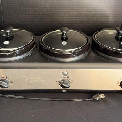 GE 3 Crock Buffet Slow Cooker