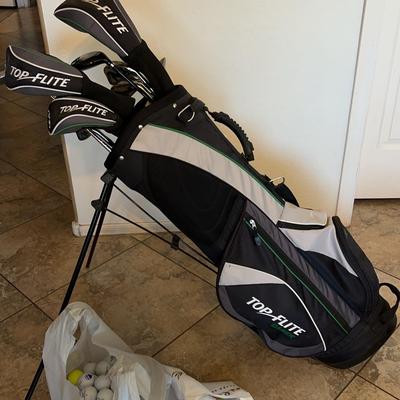 Top Flite Gamer Golf Clubs And Golf Balls - No Putter, Extra Tiger Shark Driver