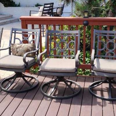 Jh117 6 metal patio chairs