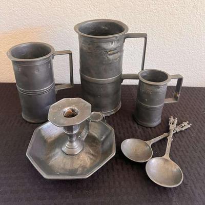 Jh128 vintage european pewter