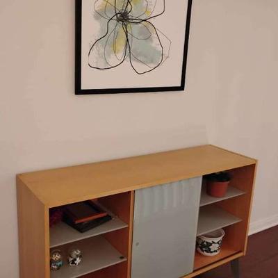 Jh133 wood glass cabinet