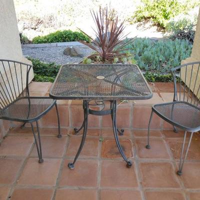 Jh178 black patio table and chairs