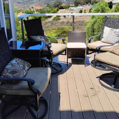 Jh138 wooden woven patio set