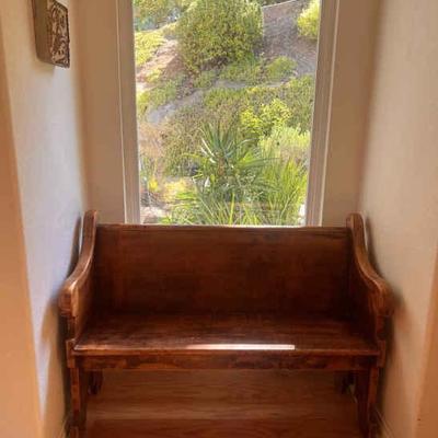 Jh107 rustic wood bench
