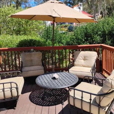 Jh119 patio set with umbrella