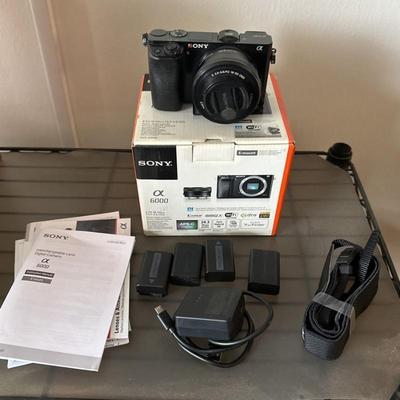 Alpha A6000 Digital Mirrorless Camera with Original Box and Accessories