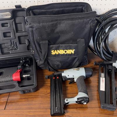 Sanborn Finish & Brad Nailers + Tool Shop Narrow Crown Stapler 