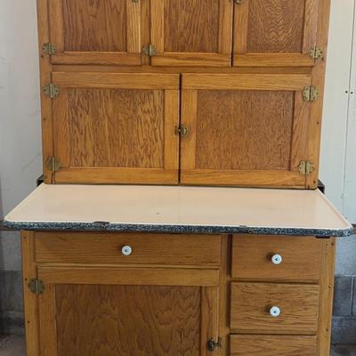 Antique Oak “Hoosier” Style Cabinet 