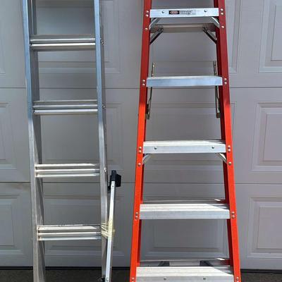 Keller 6' Fiberglass Step-ladder & Aluminum Utility Ladder 