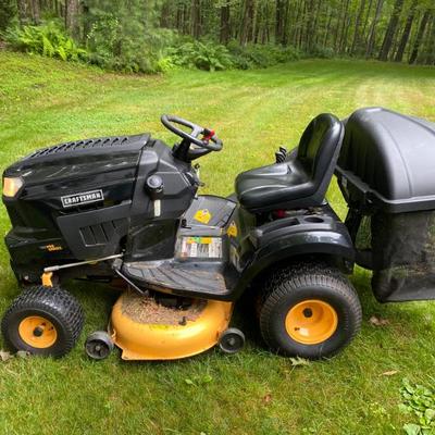 Sale Photo Thumbnail #10: PRE-SELLING $1,950 Craftsman T8000 Pro series Riding Mower w/ Bagger System and Plow ONLY 81 Hours 