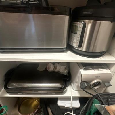 More small kitchen appliances including Instapot