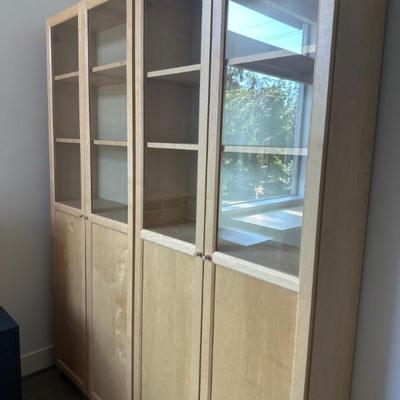 IKEA - Storage shelving units with glass cabinets
