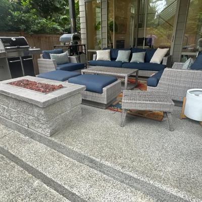 Patio furniture set (fireplace is built in - not for sale)