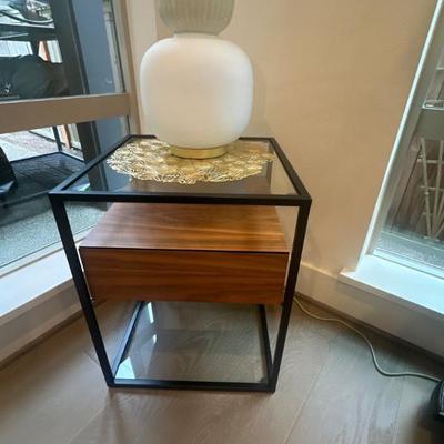 Glass side table 