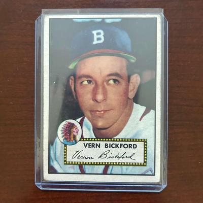 1952 Topps Baseball Card.  Vern Bickford #252 Red Back