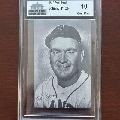 1947 Bond Bread. Johnny Mize Gem Mint 10.