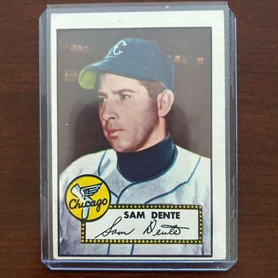 1952 Topps Baseball Card.  Sam Dente - Chicago White Sox. #304 Red Back
